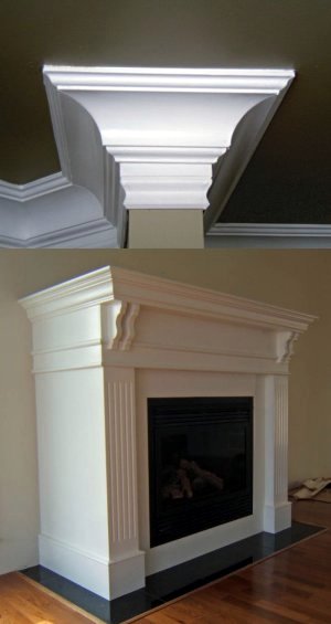 Molding around mantle